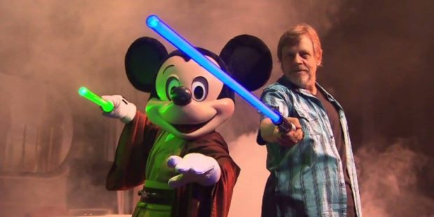 Mickey-Mark-Hamill-Lightsabers