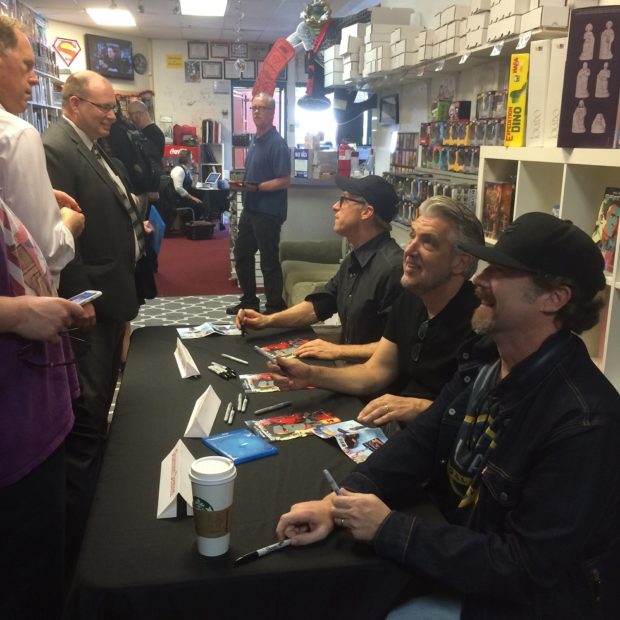 Alan Tudyk, PJ Haarsma, and Shannon Eric Denton signing for appreciative fans