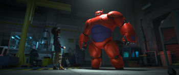 "BIG HERO 6" HIGH-TECH HERO — Hiro Hamada transforms his closest companion—a robot named Baymax—into a high-tech hero in the action-packed comedy-adventure "Big Hero 6"--in theaters Nov. 7, 2014. ©2014 Disney. All Rights Reserved.