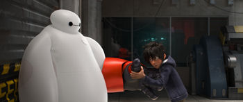 "BIG HERO 6" TRANSFORMING BAYMAX — When he finds himself in the middle of a dangerous plot unfolding in the streets of San Fransokyo, robotics prodigy Hiro Hamada transforms his closest companion—a robot named Baymax—into a high-tech hero in the action-packed comedy-adventure "Big Hero 6"--in theaters Nov. 7, 2014. ©2014 Disney. All Rights Reserved.